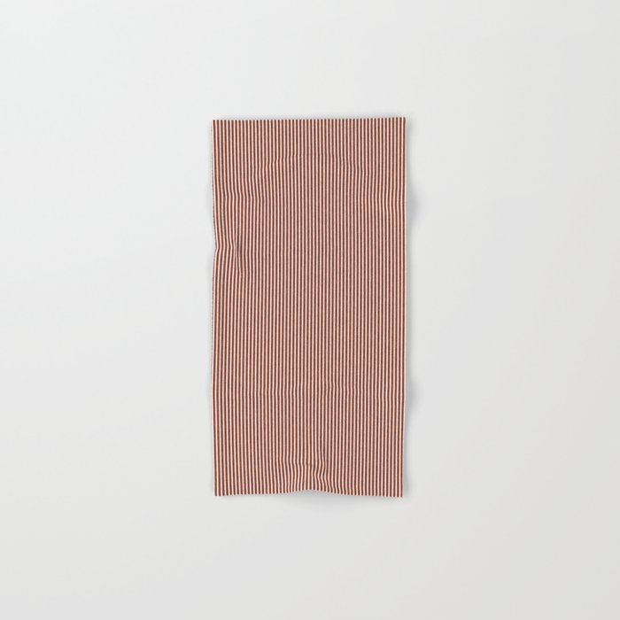 linen textured stripes - rust Bath Towel Gallery Image 1
