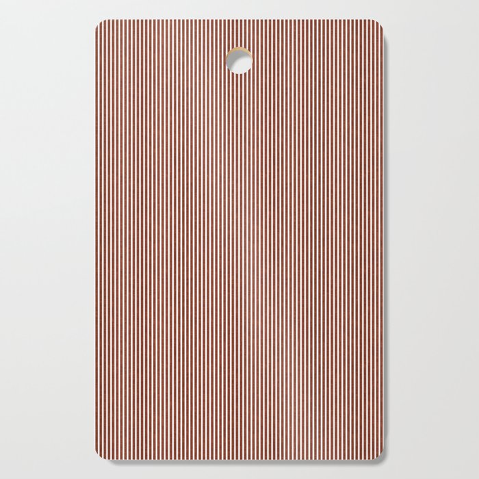 linen textured stripes - rust Cutting Board Gallery Image 1