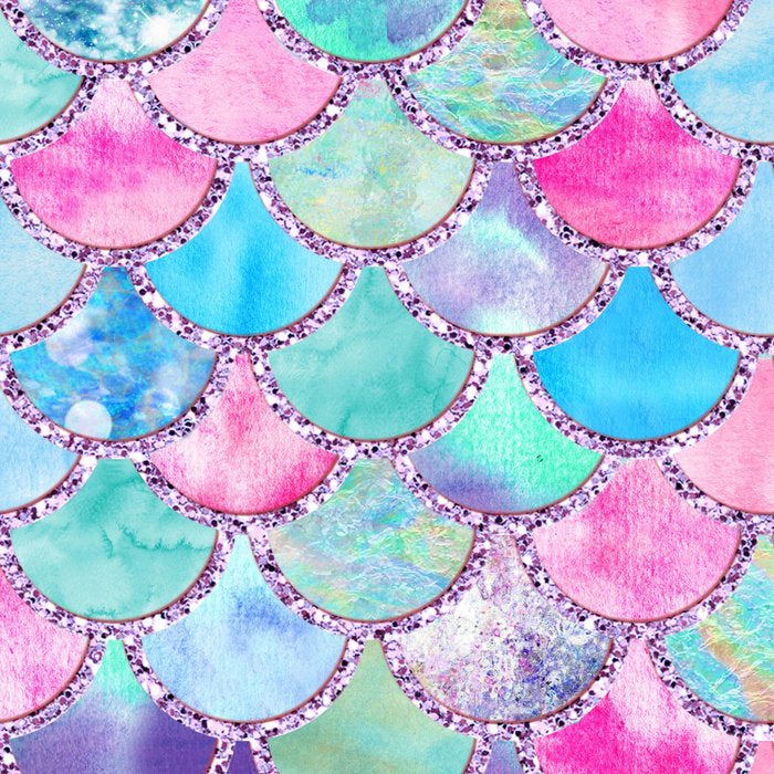 Colorful Pink and Blue Watercolor Trendy Glitter Mermaid Scales  Coffee Mug Gallery Image 2