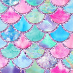 Colorful Pink and Blue Watercolor Trendy Glitter Mermaid Scales  Coffee Mug Gallery Image 2