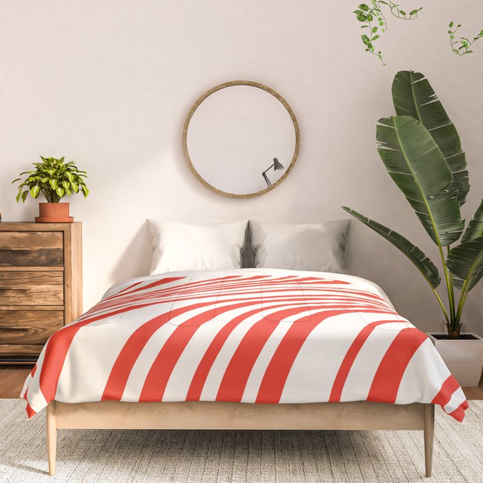 Wavy Stripes I - Red & White Candy Cane Comforter Gallery Image 3