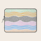 Abstract hand drawn shapes doodle pattern Laptop Sleeve Gallery Image 1