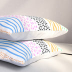 Abstract hand drawn shapes doodle pattern Pillow Sham Gallery Image 3