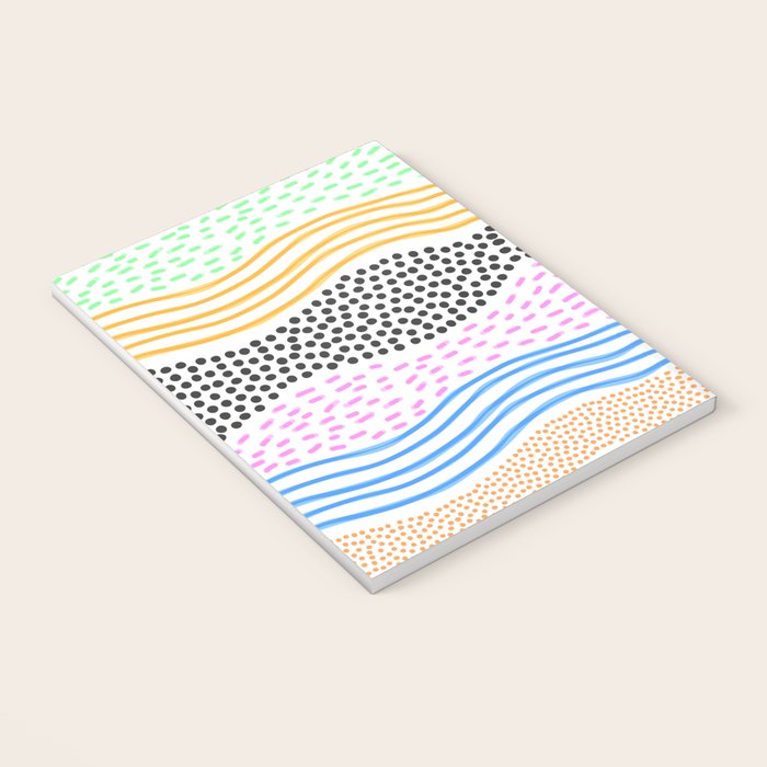 Abstract hand drawn shapes doodle pattern Notebook Gallery Image 3
