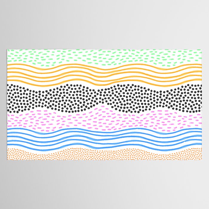 Abstract hand drawn shapes doodle pattern Tablecloth Gallery Image 2