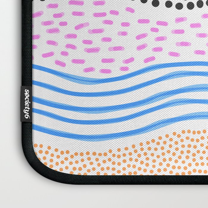 Abstract hand drawn shapes doodle pattern Laptop Sleeve Gallery Image 3