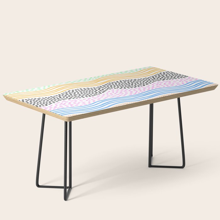Abstract hand drawn shapes doodle pattern Coffee Table Gallery Image 1