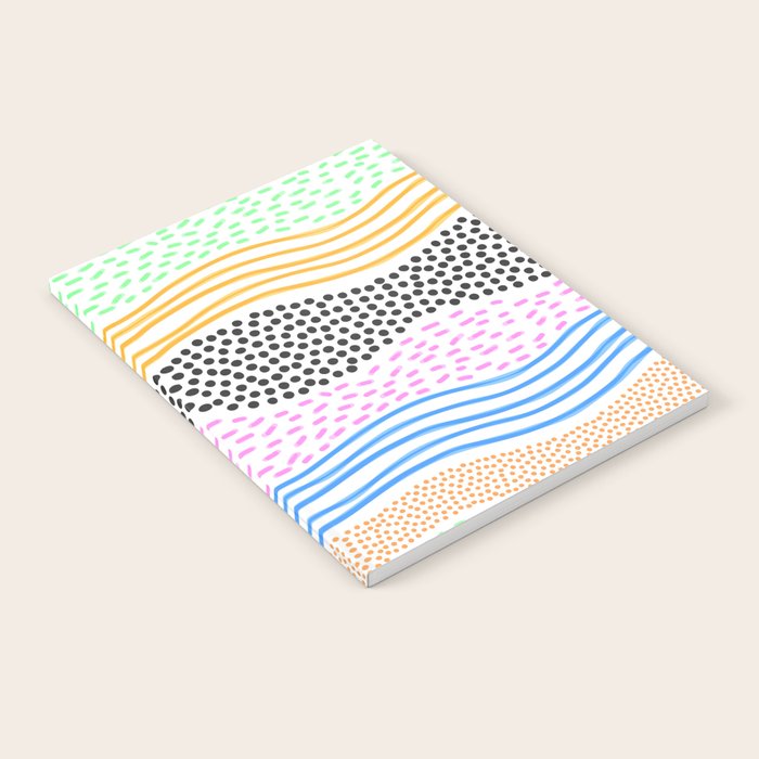 Abstract hand drawn shapes doodle pattern Notebook Gallery Image 1
