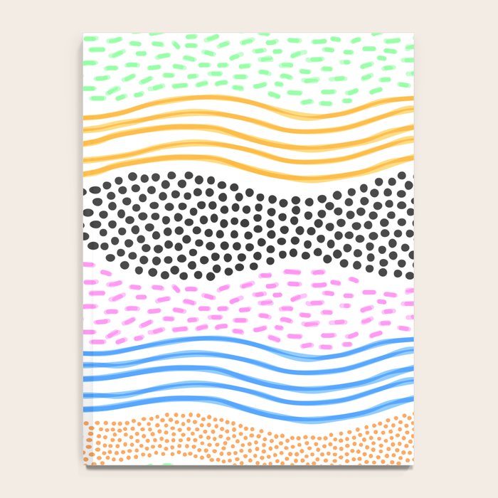 Abstract hand drawn shapes doodle pattern Notebook Gallery Image 4