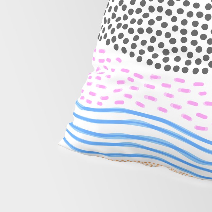 Abstract hand drawn shapes doodle pattern Pillow Sham Gallery Image 4