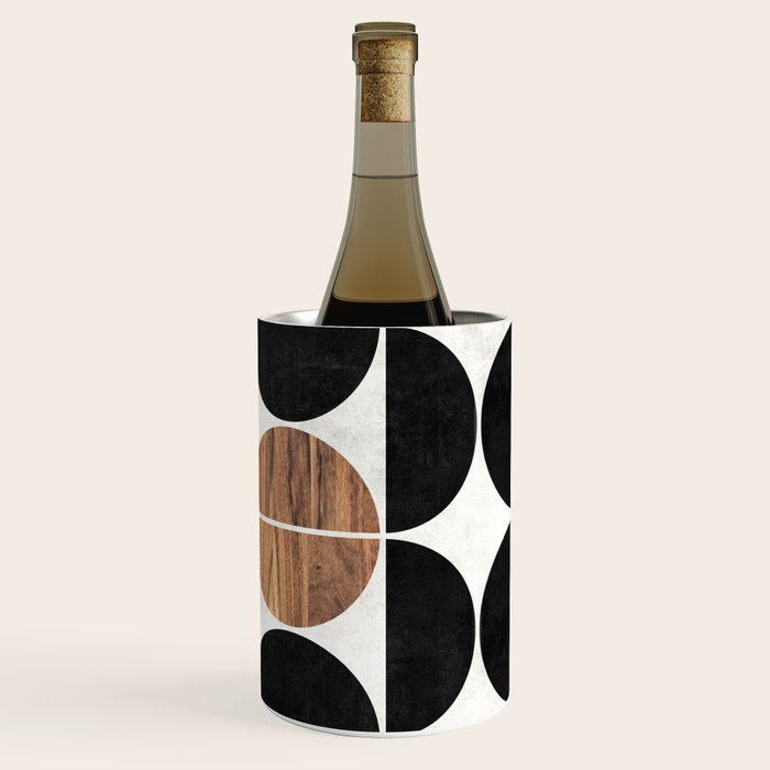 Mid-Century Modern Pattern No.1 - Concrete and Wood Wine Chiller Gallery Image 1