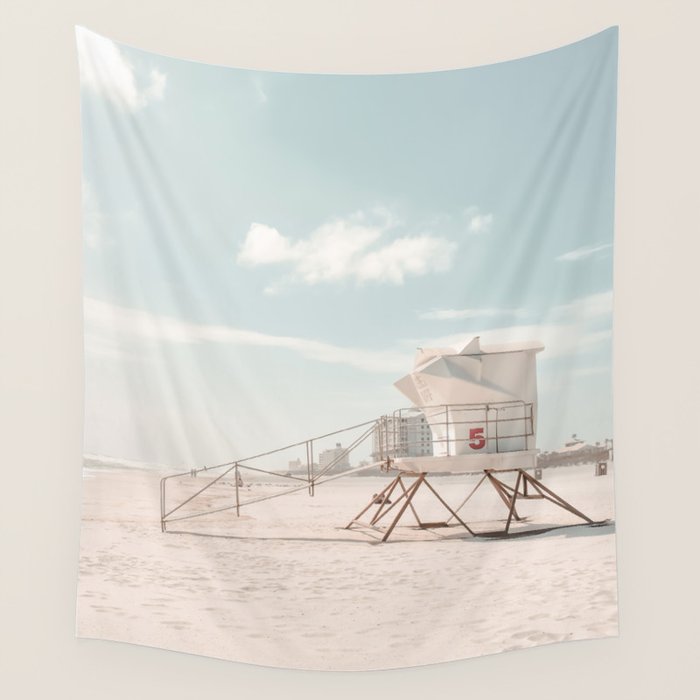 Lifeguard Tower California Beach Wall Tapestry Gallery Image 4