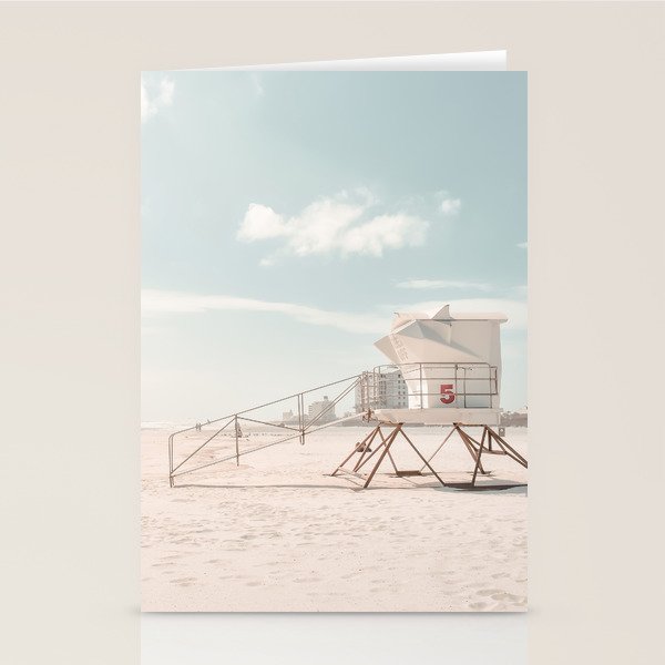 Lifeguard Tower California Beach Stationery Card Gallery Image 2