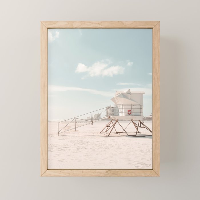 Lifeguard Tower California Beach Mini Art Print Gallery Image 1