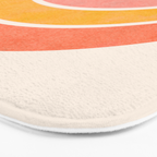 Whimsical Vintage Rainbow Waves Bath Mat Gallery Image 3