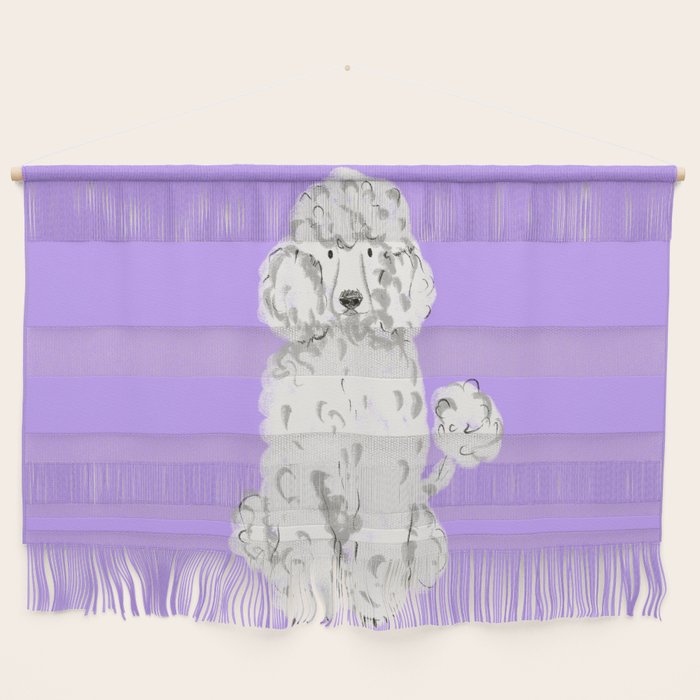 Fashionable white poodle Wall Hanging Gallery Image 1