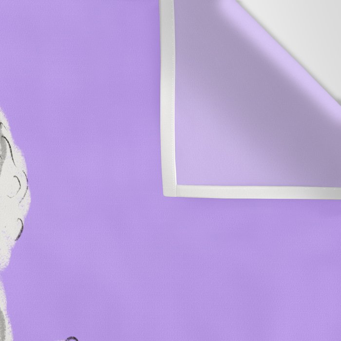 Fashionable white poodle Wall Tapestry Gallery Image 3