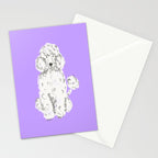 Fashionable white poodle Stationery Card Gallery Image 2