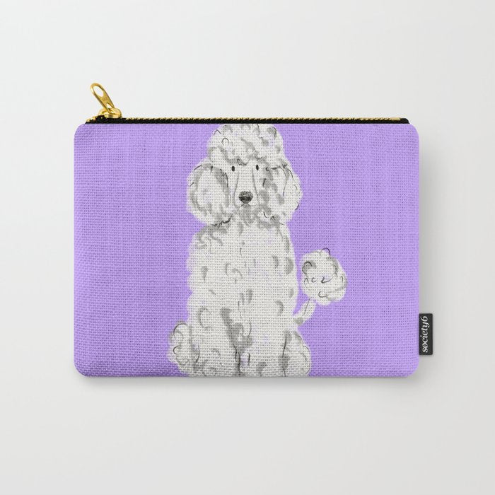 Fashionable white poodle Carry All Pouch Gallery Image 1
