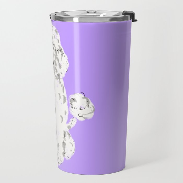 Fashionable white poodle Travel Mug Gallery Image 2