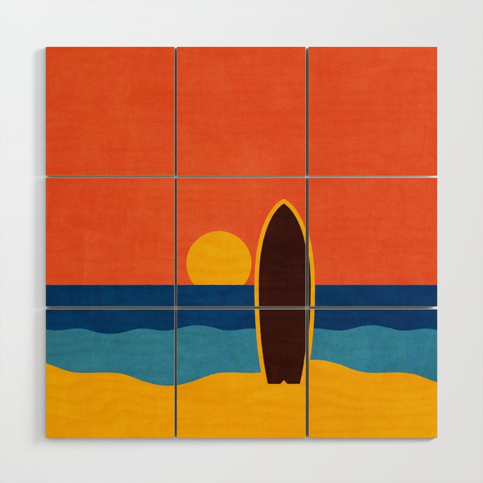 LANDSHAPES - Beach - sunset Wood Wall Art Gallery Image 1
