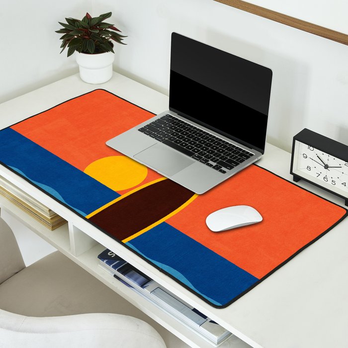 LANDSHAPES - Beach - sunset Desk Mat Gallery Image 2