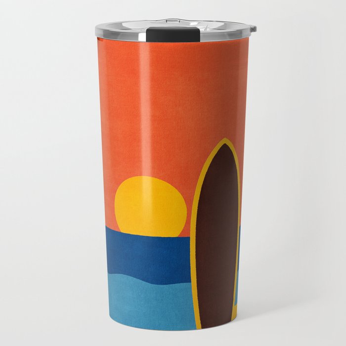 LANDSHAPES - Beach - sunset Travel Mug Gallery Image 1