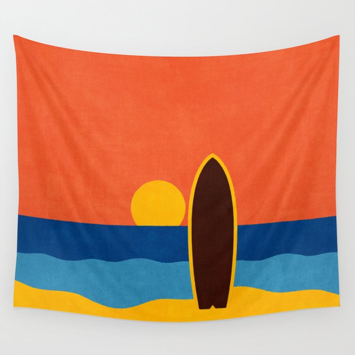LANDSHAPES - Beach - sunset Wall Tapestry Gallery Image 1