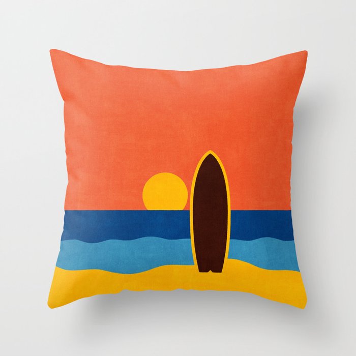 LANDSHAPES - Beach - sunset Throw Pillow Gallery Image 6