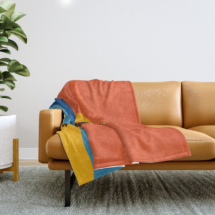 LANDSHAPES - Beach - sunset Throw Blanket Gallery Image 1