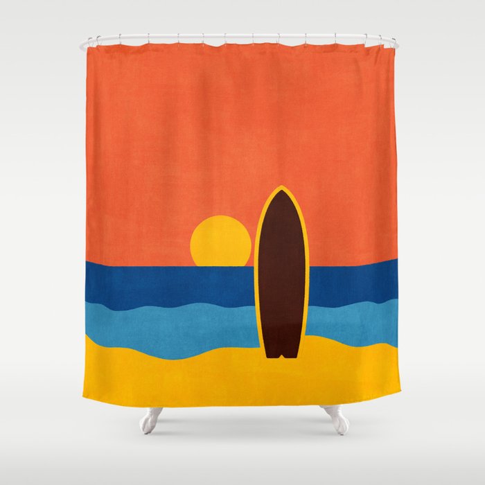 LANDSHAPES - Beach - sunset Shower Curtain Gallery Image 1