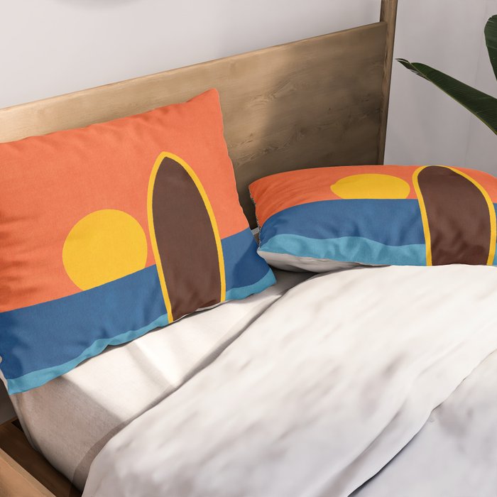 LANDSHAPES - Beach - sunset Pillow Sham Gallery Image 2