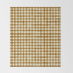 Spring Cottage Gingham - Vintage Yellow Throw Blanket Gallery Image 2