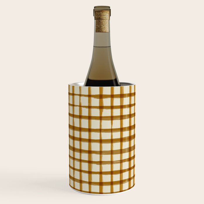 Spring Cottage Gingham - Vintage Yellow Wine Chiller Gallery Image 1
