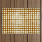 Spring Cottage Gingham - Vintage Yellow Outdoor Rug Gallery Image 1