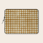 Spring Cottage Gingham - Vintage Yellow Laptop Sleeve Gallery Image 1