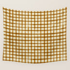 Spring Cottage Gingham - Vintage Yellow Wall Tapestry Gallery Image 4