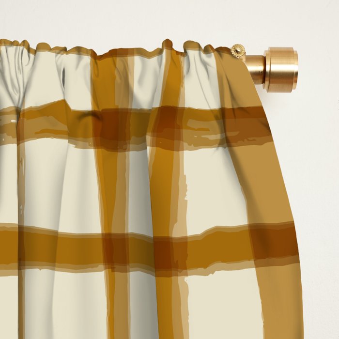 Spring Cottage Gingham - Vintage Yellow Window Curtain Gallery Image 2
