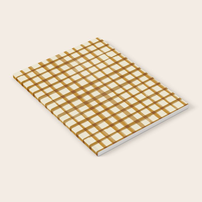 Spring Cottage Gingham - Vintage Yellow Notebook Gallery Image 1