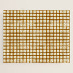 Spring Cottage Gingham - Vintage Yellow Jigsaw Puzzle Gallery Image 1