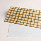Spring Cottage Gingham - Vintage Yellow Wrapping Paper Gallery Image 2