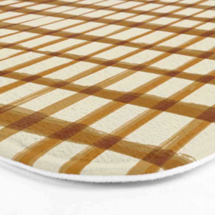 Spring Cottage Gingham - Vintage Yellow Bath Mat Gallery Image 3