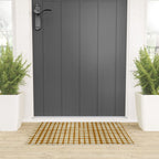 Spring Cottage Gingham - Vintage Yellow Welcome Mat Gallery Image 3