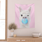 BUBBLEGUM LLAMA Wall Tapestry Gallery Image 2
