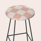 Checkered (Pink Cream) Stool Gallery Image 2