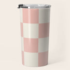 Checkered (Pink Cream) Travel Mug Gallery Image 3
