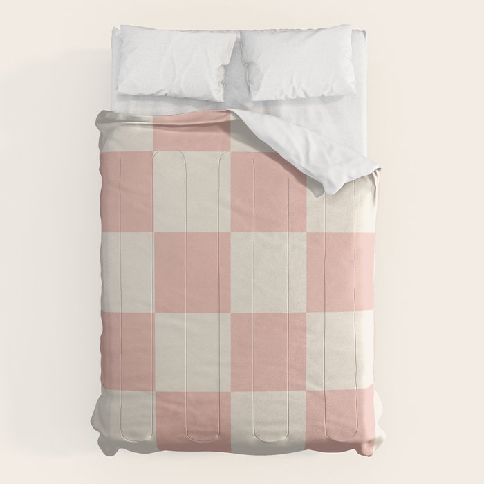 Checkered (Pink Cream) Comforter Gallery Image 6