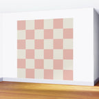 Checkered (Pink Cream) Wall Mural Gallery Image 2