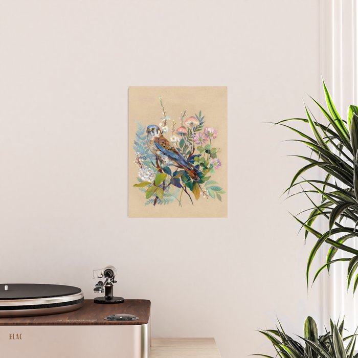 Floral Falcon Garden Poster Gallery Image 2