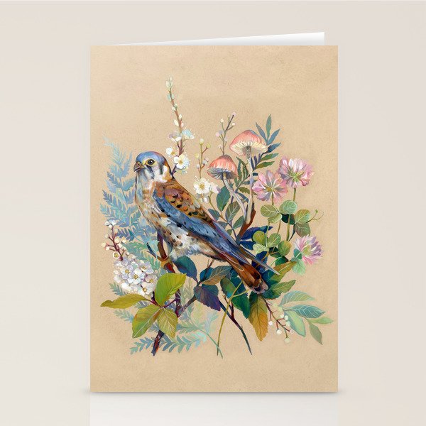 Floral Falcon Garden Stationery Card Gallery Image 2